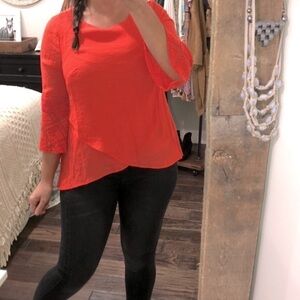 New directions small orange NWT blouse